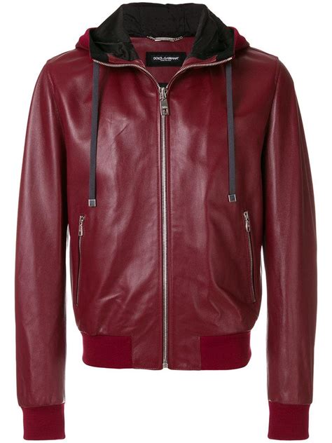 dolce gabbana red leather jacket|Dolce & Gabbana leather jacket men.